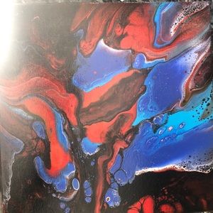 Original acrylic pour painting.